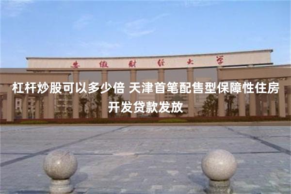 杠杆炒股可以多少倍 天津首笔配售型保障性住房开发贷款发放