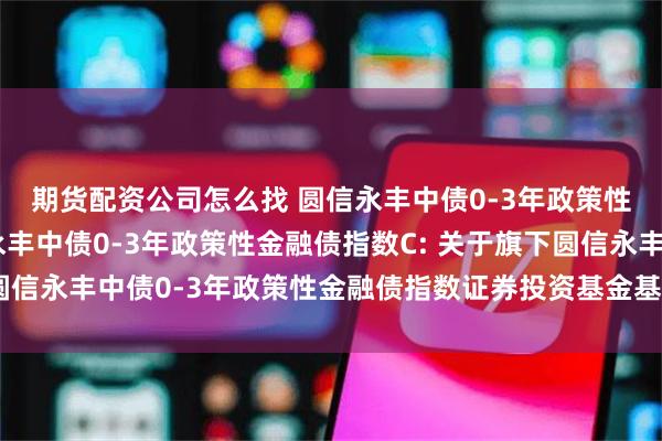 期货配资公司怎么找 圆信永丰中债0-3年政策性金融债指数A,圆信永丰中债0-3年政策性金融债指数C: 关于旗下圆信永丰中债0-3年政策性金融债指数证券投资基金基金经理变更的公告